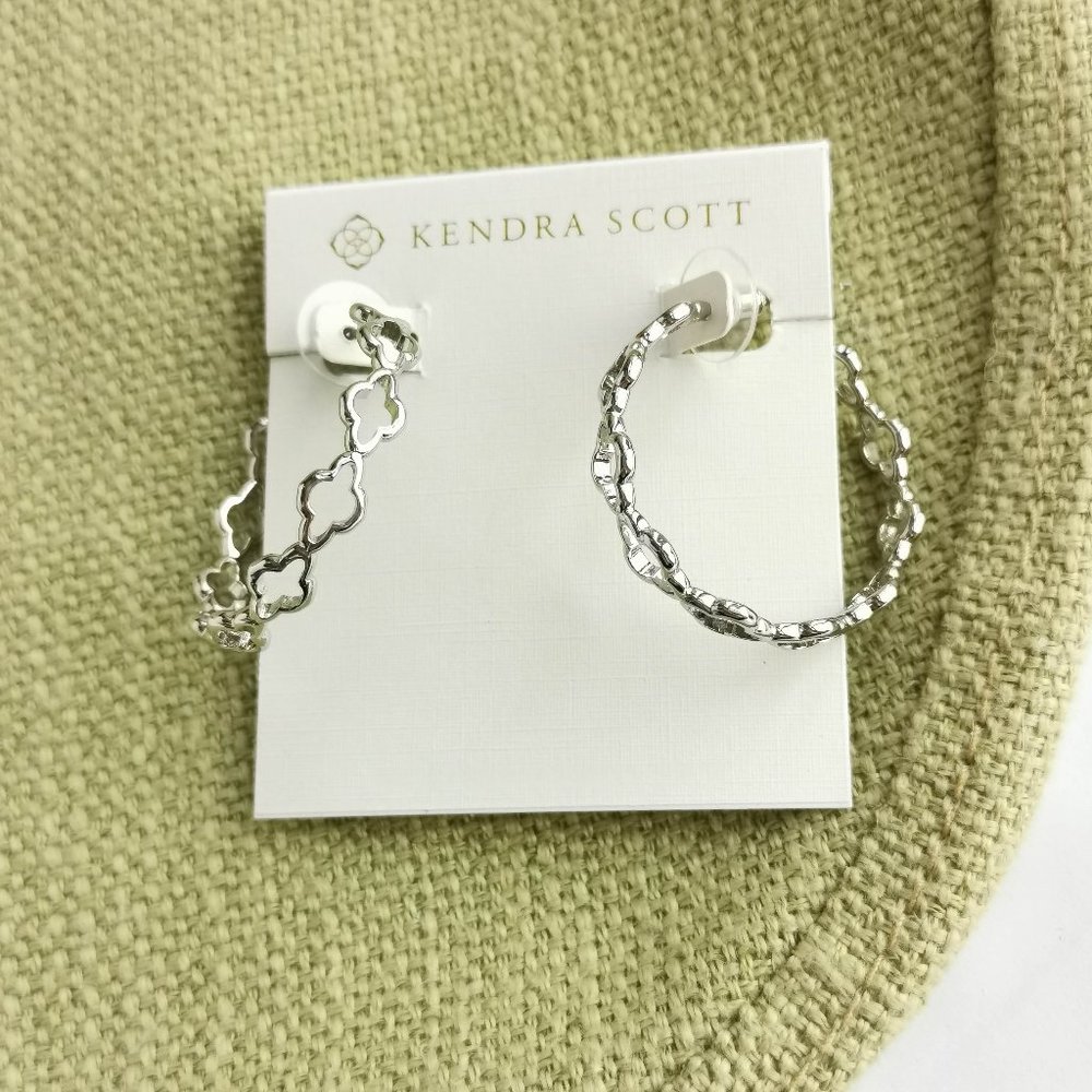 BRAND NEW Kendra Scott Abbie Silver Hoop Earrings